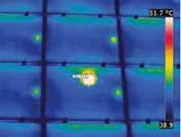 Image thermique panneaux photovoltaïques